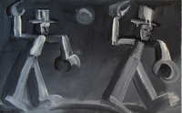 Dismal Dancers
30x19
alkyd on cotton
2002
