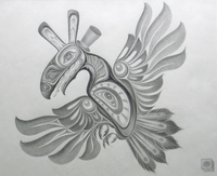 S-t, The Raven 17x20 graphite on paper 1994/2004
private collection