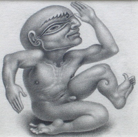 Homunculus 2 
4x4 graphite on paper 2003
private collection