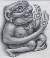 Homunculus 1 
4x4 graphite on paper 2003
private collection