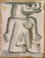 Hermaphroditic Pazuzu 
5x8
oil on cardboard
2001